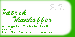 patrik thanhoffer business card